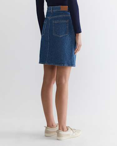 Brodie Denim Skirt in MID WASH