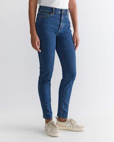 Jackie High Waist Skinny Jean in MID WASH