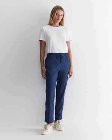 Rosa Linen Pant in INDIGO