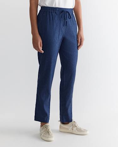 Rosa Linen Pant in INDIGO