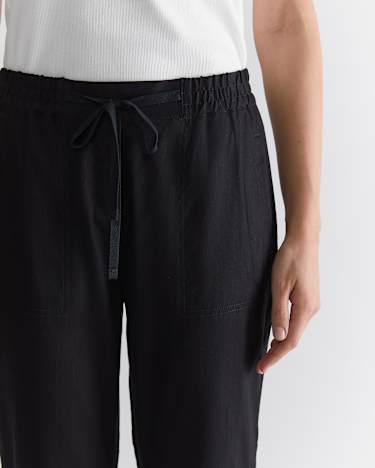 Rosa Linen Pant in BLACK