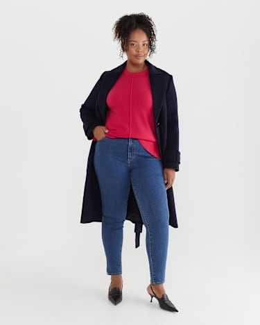 Jackie High Waist Skinny Jean in MID WASH