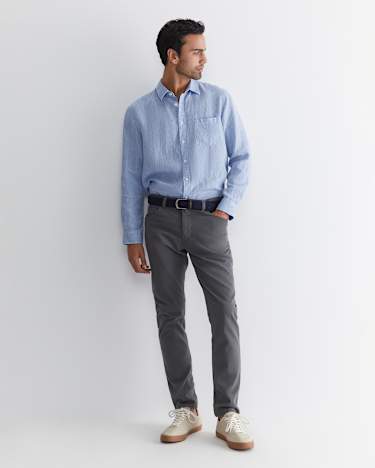 Tapered Bedford Jean in DEEP GREY