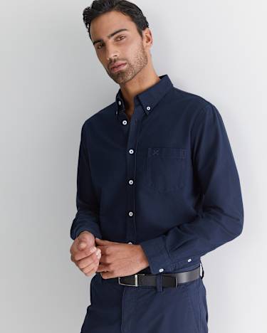 Oxford Long Sleeve Shirt in CLASSIC NAVY