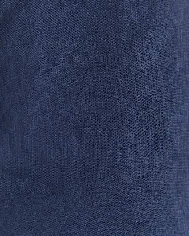 Short Sleeve Linen Shirt in NAVY