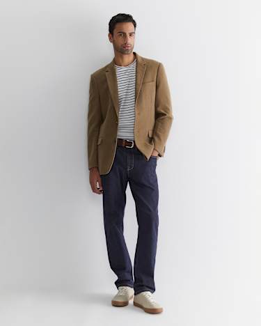 Italian Moleskin Blazer in MUSK