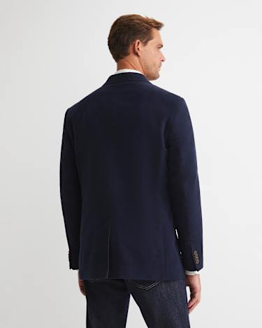 Italian Moleskin Blazer in NAVY