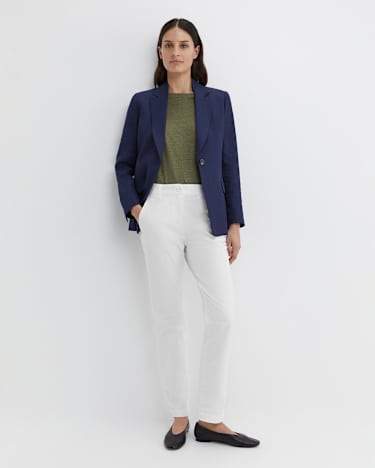 Cecile Linen Top in KHAKI