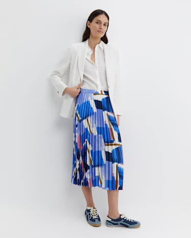 Martine Pleat Skirt in MULTI