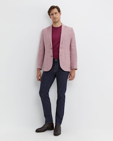 Farrer Linen Sports Jacket in DUSTY PINK