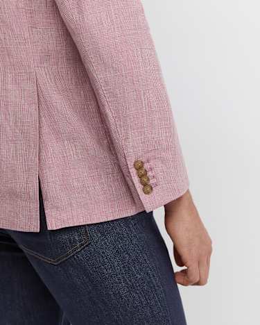 Farrer Linen Sports Jacket in DUSTY PINK