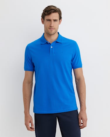 SC Pique Polo in COBALT