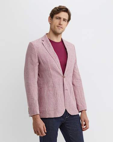 Farrer Linen Sports Jacket in DUSTY PINK