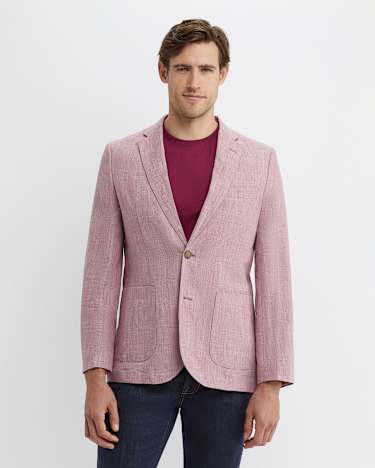 Farrer Linen Sports Jacket in DUSTY PINK