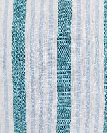 Pointon Long Sleeve Stripe Shirt in WHITE/BLUE