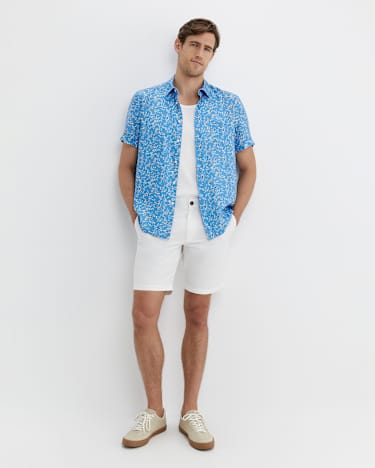 Bay Short Sleeve Liberty Shirt in BLUE MULTI