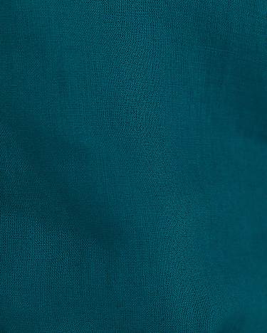 Long Sleeve Linen Shirt in DARK TEAL