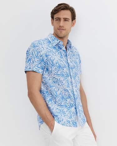 Hogan Short Sleeve Shirt in BLUE MULTI