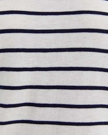 Laurina Knit Tee in IVORY/NAVY