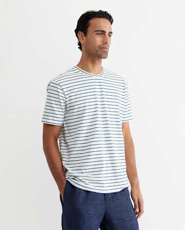 Supersoft Tee in WHITE/TEAL