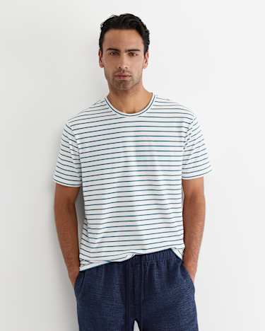 Supersoft Tee in WHITE/TEAL