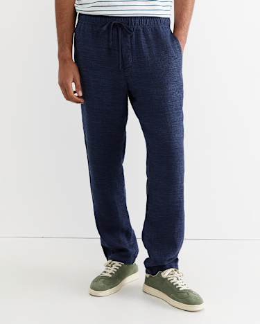 Caffery Yarn Dyed Linen Pant in NAVY