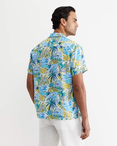 Vic Short Sleeve Liberty Cuban Shirt in MULTI