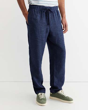 Caffery Yarn Dyed Linen Pant in NAVY