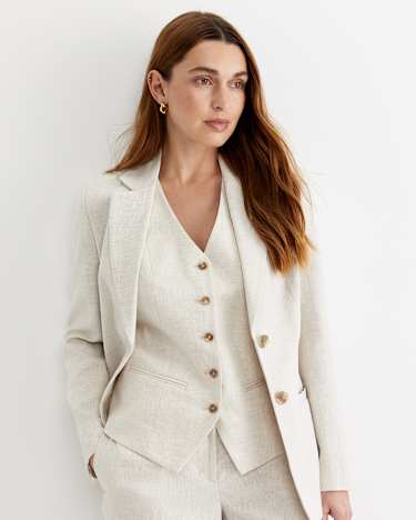 Freya Linen Vest in STRING