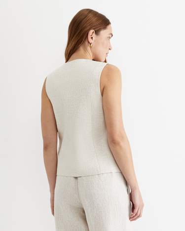 Freya Linen Vest in STRING