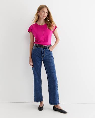 Miranda Stitch Tee in BERRY