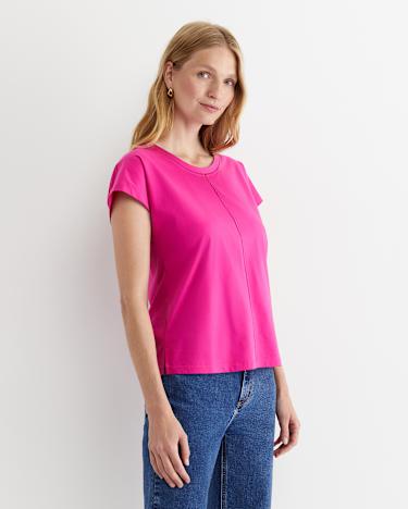 Miranda Stitch Tee in BERRY