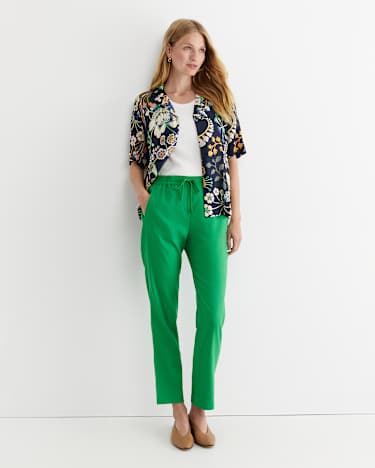 Rosa Linen Pant in FERN