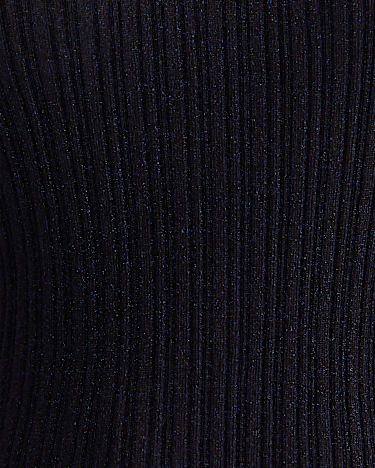 Sparkling Rib Knit Tee in NAVY