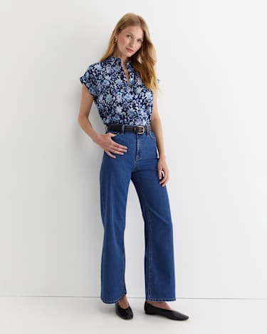 Butterfly Short Sleeve Liberty Shirt in MULTI