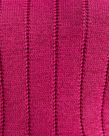 Josie Tape Yarn Flutter Top in BERRY
