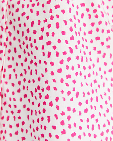 Dashy Lily Voile Shirt in WHITE/PINK