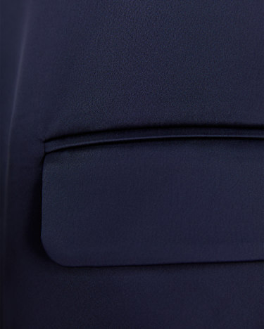 Harlow Sateen Blazer in NAVY