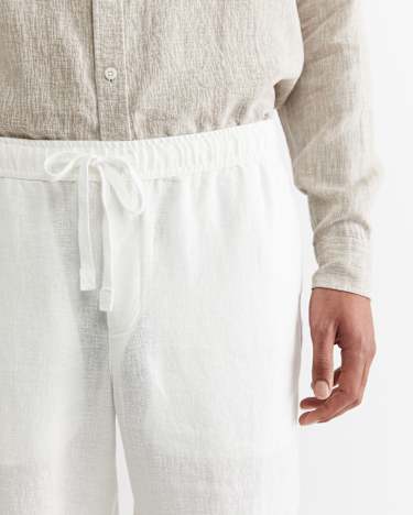 Caffery Linen Pant in WHITE