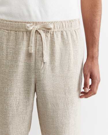 Caffery Yarn Dyed Linen Pant in CAPPUCCINO