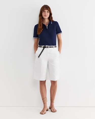 Jodie Pique Polo in NAVY
