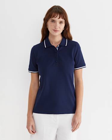 Jodie Pique Polo in NAVY
