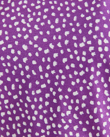 Dashy Mercerised Tee in PURPLE/WHITE