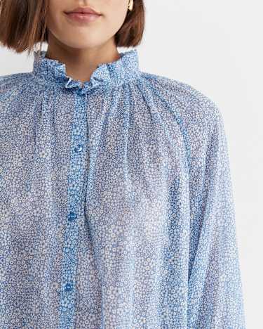 Jacqueline Long Sleeve Liberty Blouse in BLUE MULTI