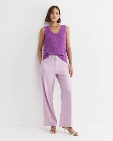Josie Tape Yarn Singlet in HYDRANGEA