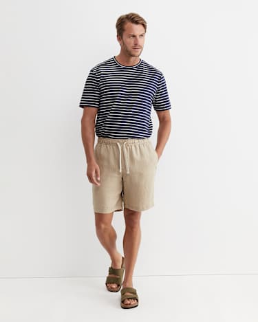 Caffery Linen Short in CAPPUCCINO