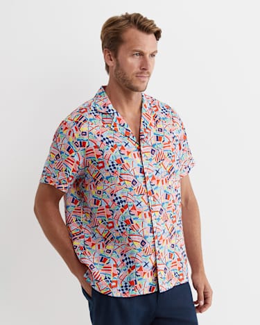 Mac Short Sleeve Liberty Cuban Shirt in MULTI
