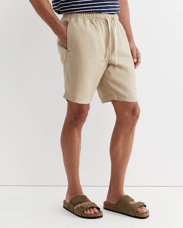 Caffery Linen Short in CAPPUCCINO