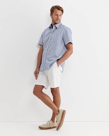 Russel Short Sleeve Shirt in WHITE/MULTI