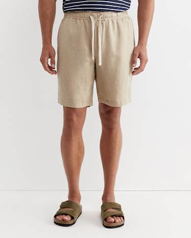 Caffery Linen Short in CAPPUCCINO